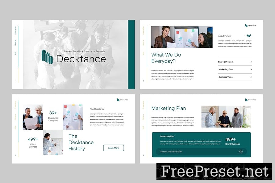 DECKTANCE - Business Pitch Deck Google Slides YZPETT7