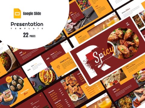 Delicious Food Google Slide Presentation Template PG238A6