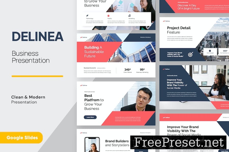 DELINEA - Business Google Slides Template Q4EQCGR