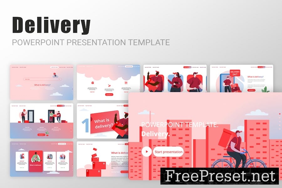 Delivery Powerpoint Illustrations 8S4VNEE