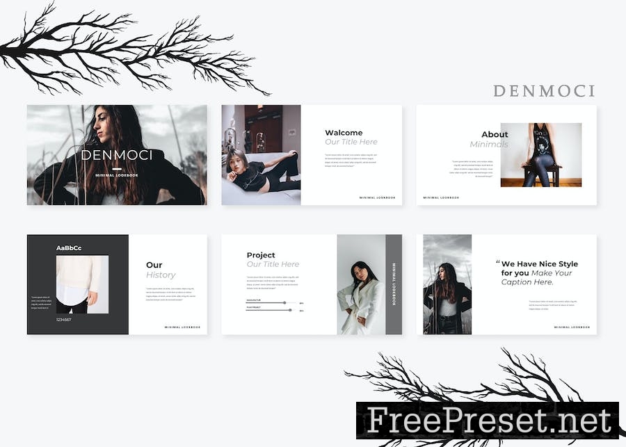 Denmoci Lookbook Google Slide BTKX6KP