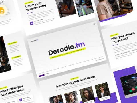 Deradio.fm - Radio Google Slides Template H7PHTF6