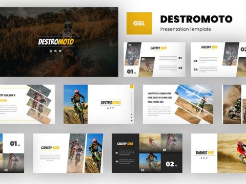 Destromoto - Motocross Google Slides Template XK2WRDN