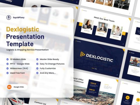 Dexlogistic - Logistic & Shipping GoogleSlide KGD5RGU