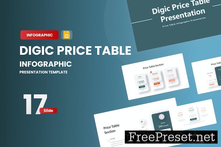 Digic Price Table Google Slides Template KTQR6ES