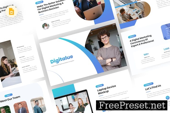 Digitalue - Marketing Google Slides Template