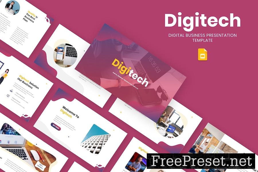 Digitech - Digital Business Google Slide Template HVHGBLP