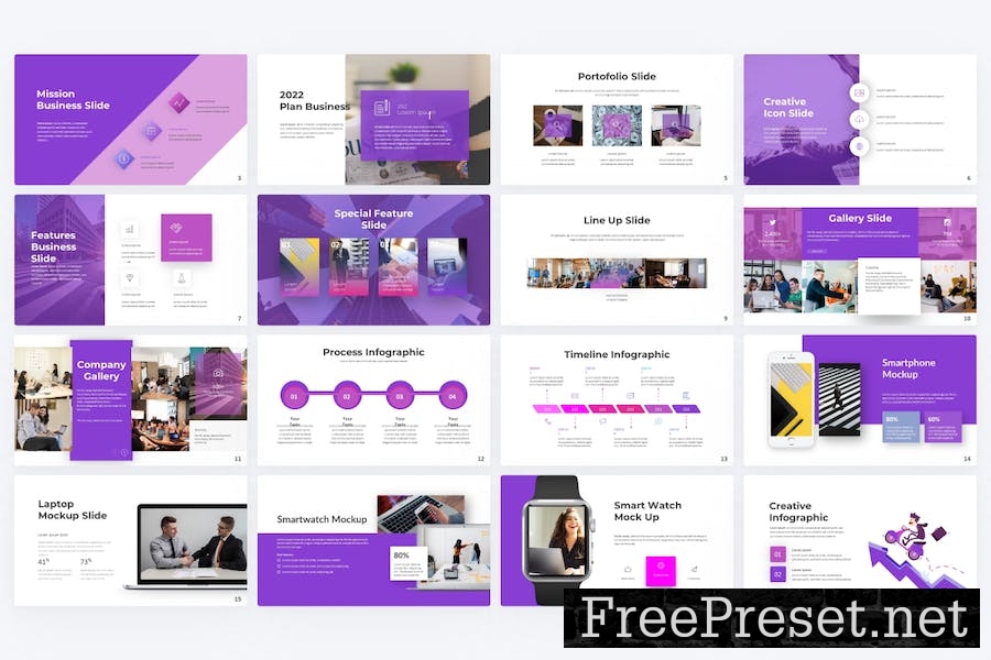 Distribution Purple Modern Business Google Slides LDPRVFX