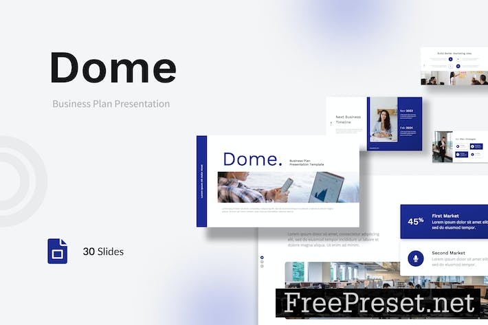 Dome - Business Plan Google Slides Template PTG29QD