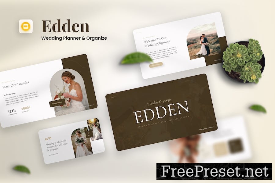 Edden - Wedding Planner & Organize Google Slides 8KQMK8L