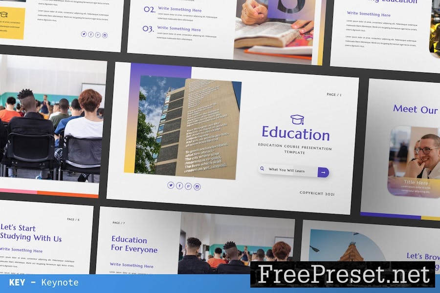 Education Keynote Presentation Template PRS9FUG