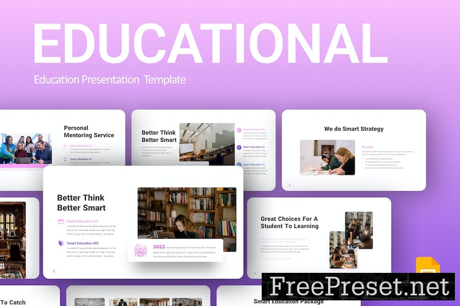 Educational Purple Modern Education Google Slides 959LB7F