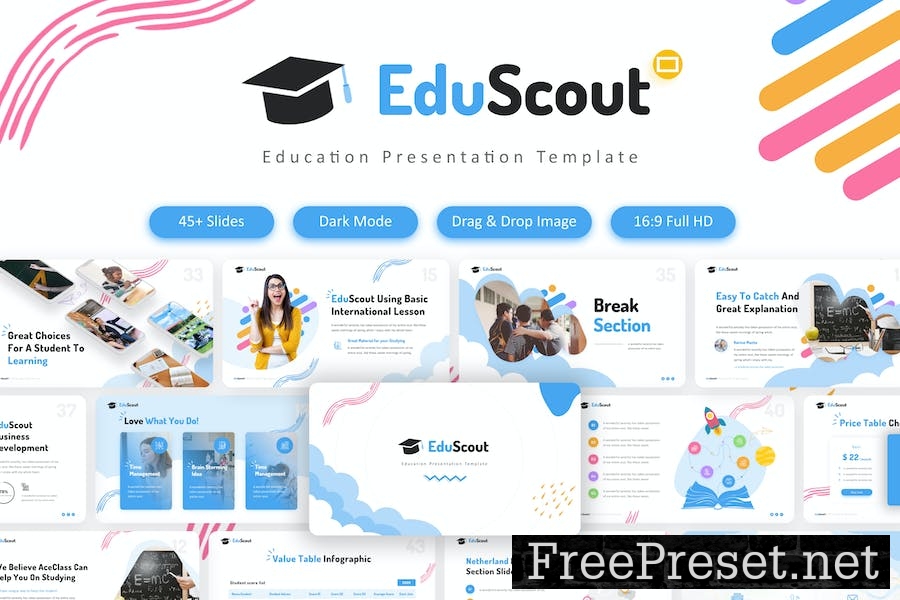 EduScout Creative Education Google Slides Template FQE7X6X