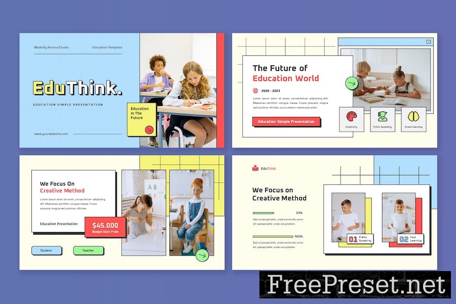 Eduthink - Education Google Slide Template HARQV8Z