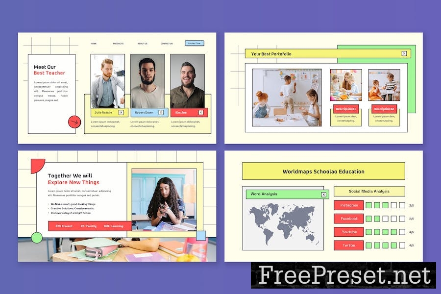 Eduthink - Education Google Slide Template HARQV8Z