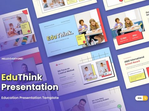 Eduthink - Education Google Slide Template HARQV8Z