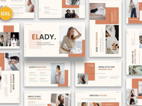 Elady - Lookbook Fashion Google Slides 9KVHMTJ