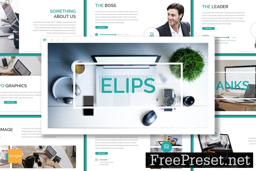 Elips - Business Google Slides Template MBH6CQA