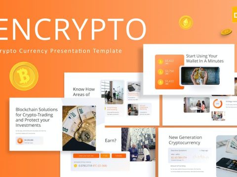 Encrypto Orange Creative Crypto Google Slides M7E9V8X