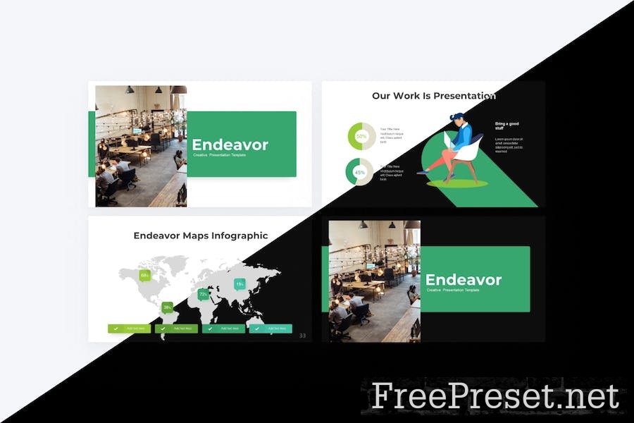 Endeavor Creative Google Slides Template ESHK4QU