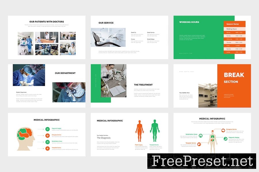 Enrya : Medical Content Google Slides Template B6U585K