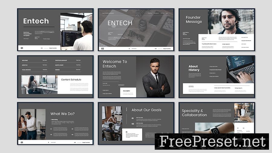 Entech Business Presentation Google Slide Template 72THPWD