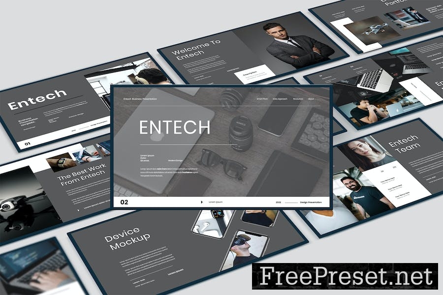 Entech Business Presentation Google Slide Template 72THPWD