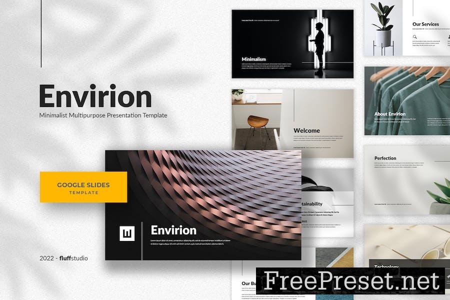 Envirion - Minimalist Google Slides Template D6DBM9X