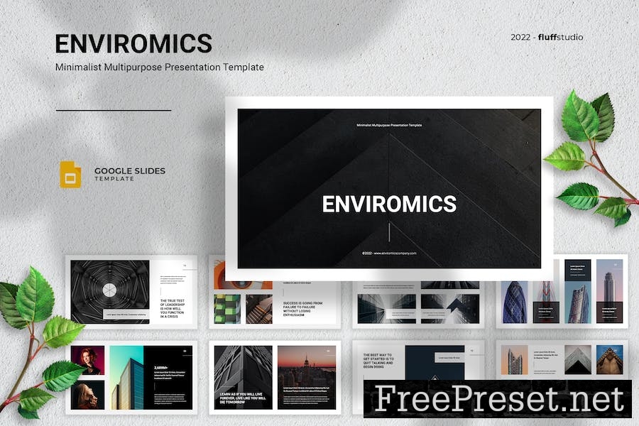 Enviromics - Minimalist Google Slides Template RM99MXJ