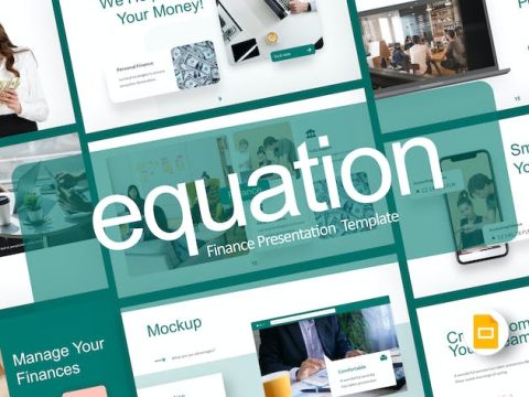 Equation Green Simple Financial Google Slides