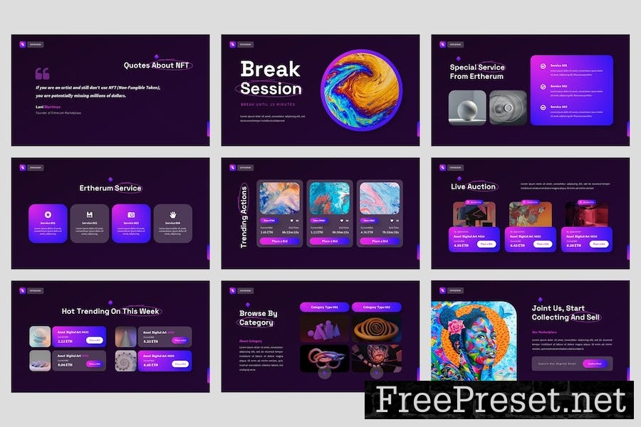 Ertherum - NFT Digital Google Slides Template 7SJGDUG