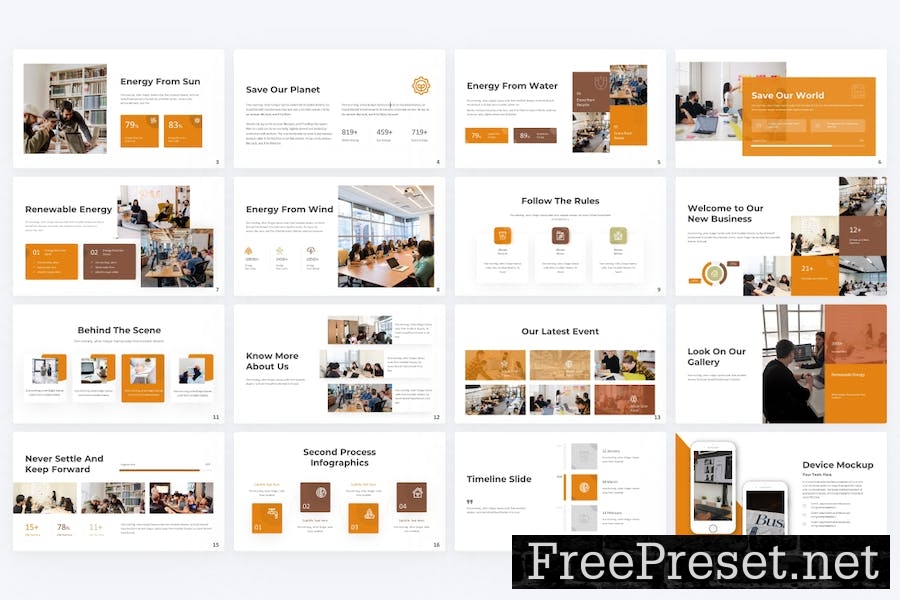 Establish Orange Modern Business Google Slides TJQB2VL