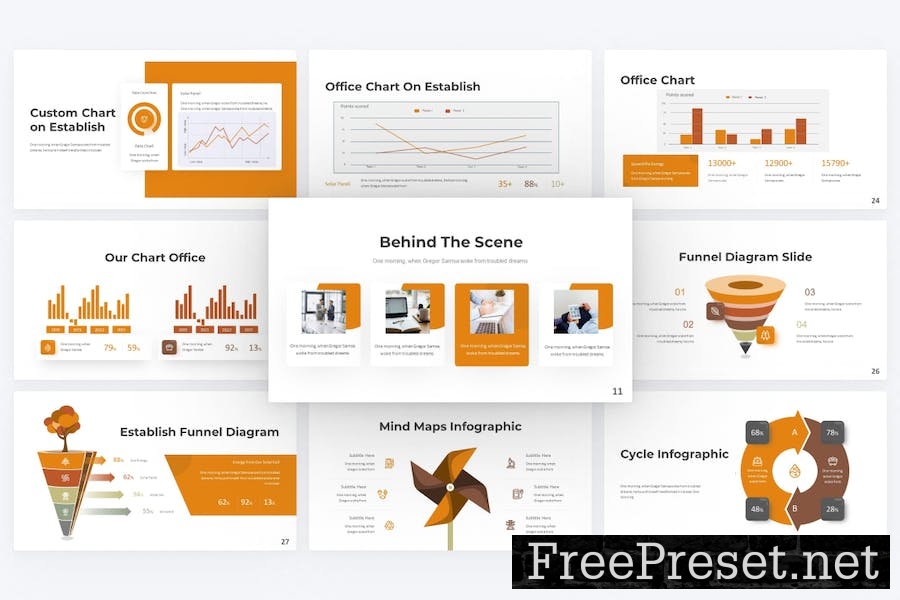 Establish Orange Modern Business Google Slides TJQB2VL