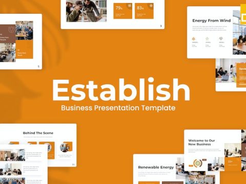 Establish Orange Modern Business Google Slides TJQB2VL