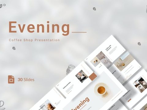 Evening - Coffee Shop Presentation Google Slides 2PQ87UU