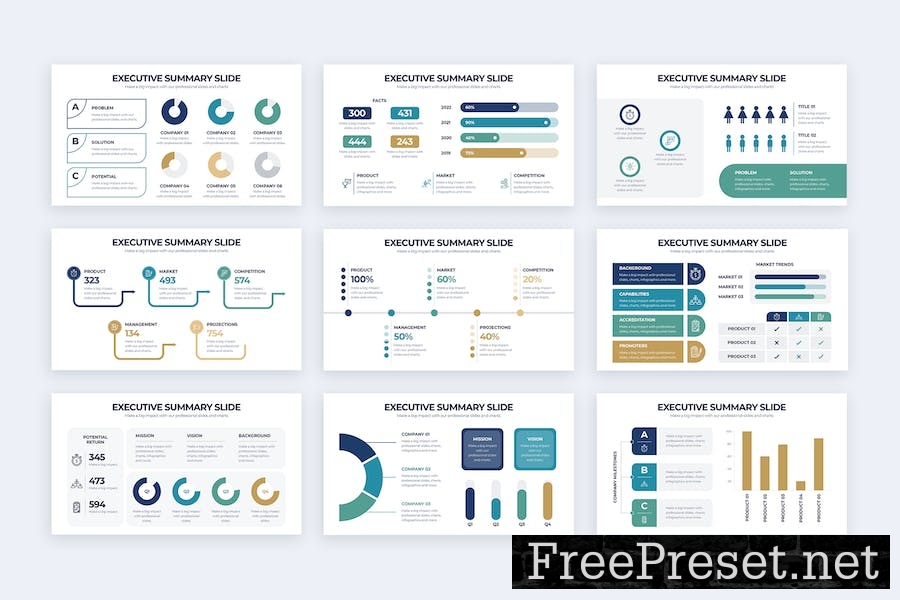 Executive Summary Google Slides Infographics EZF6CR9