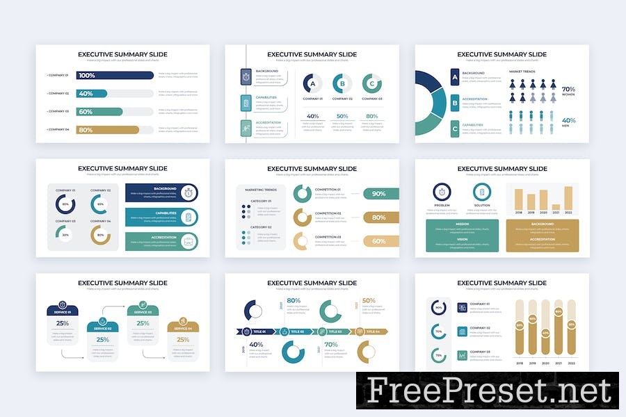 Executive Summary Google Slides Infographics EZF6CR9