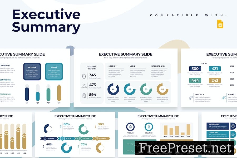 Executive Summary Google Slides Infographics EZF6CR9