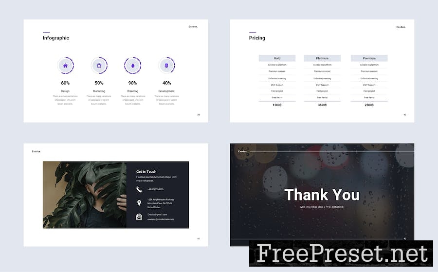 Exodus - Minimal Business Google Slide Template* FFHCWUW