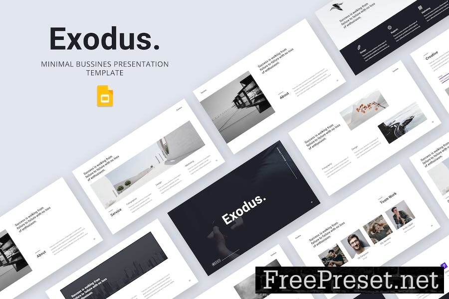 Exodus - Minimal Business Google Slide Template* FFHCWUW