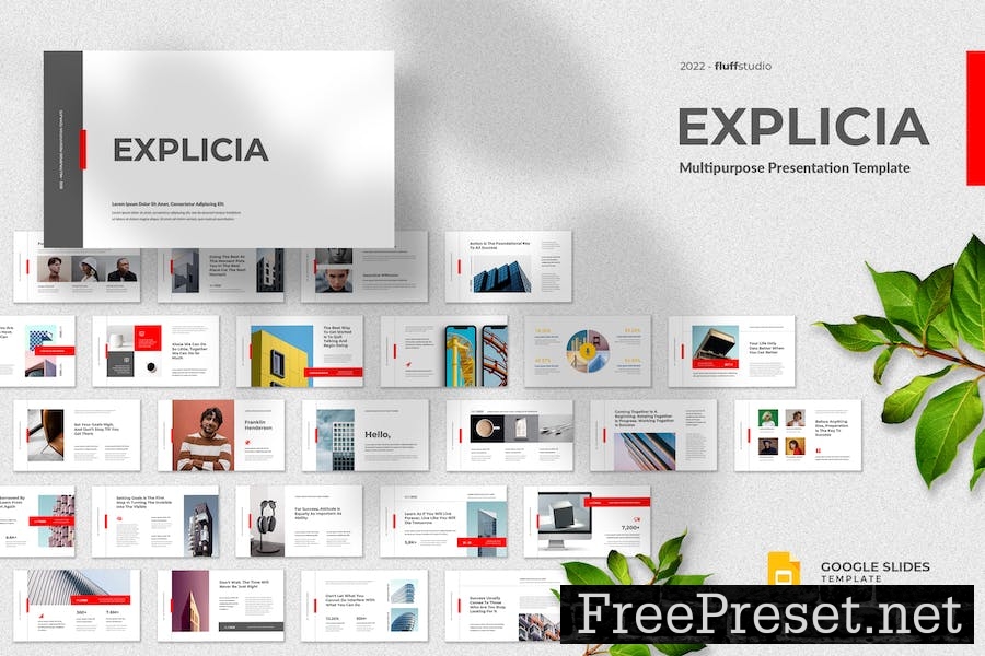 Explicia - Business Google Slides Template QR9BRNS