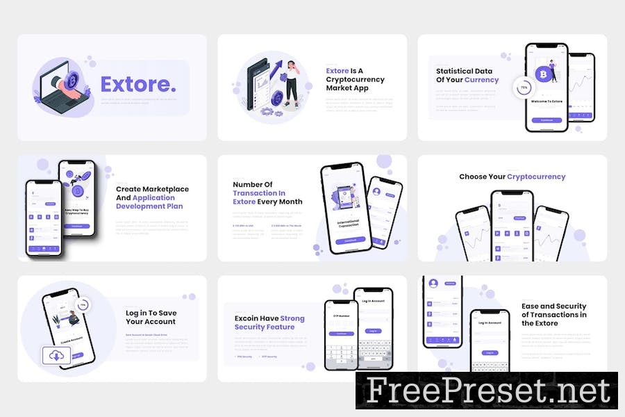 Extore - Mobile App & SAAS Google Slides Template MHKSXUM