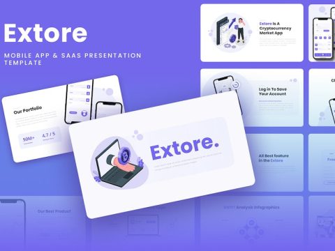 Extore - Mobile App & SAAS Google Slides Template MHKSXUM