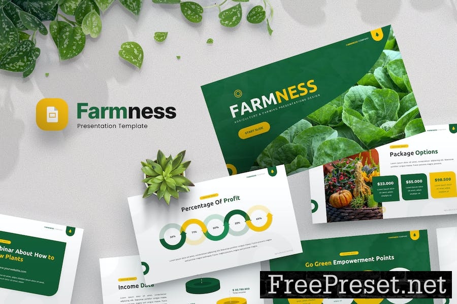 Farmness - Agriculture Google Slides Template 95HT7C9