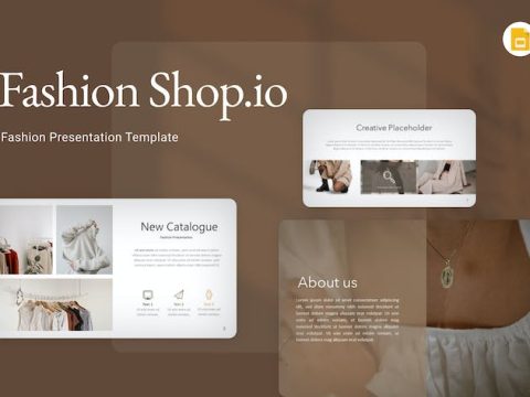 Fashion Shop.io Beige Modern Fashion Google Slides X6WAUG5