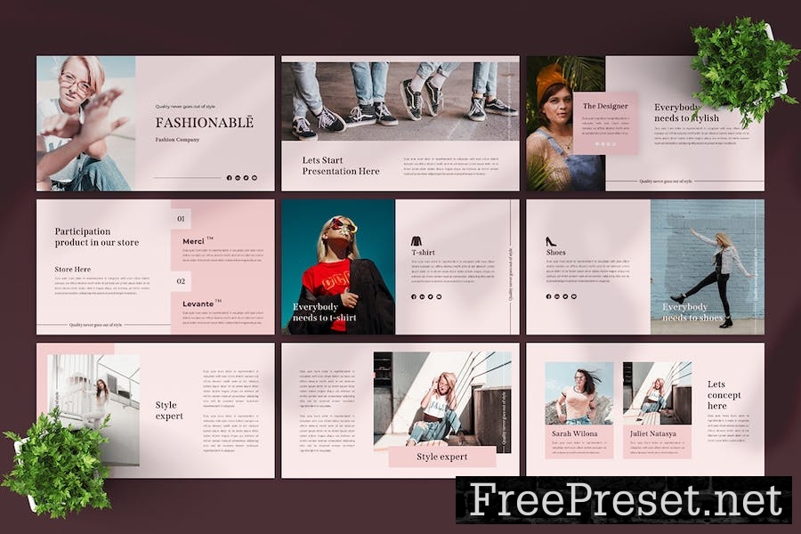 Fashionable - Google Slides Template SE5HNNK