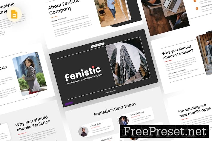 Fenistic - Minimalist Google Slides Template XGP86KP