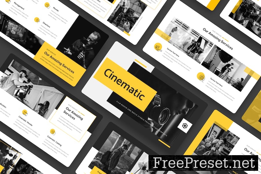 Film Maker and Movie Studio Google Slide Template 4TF2UEU