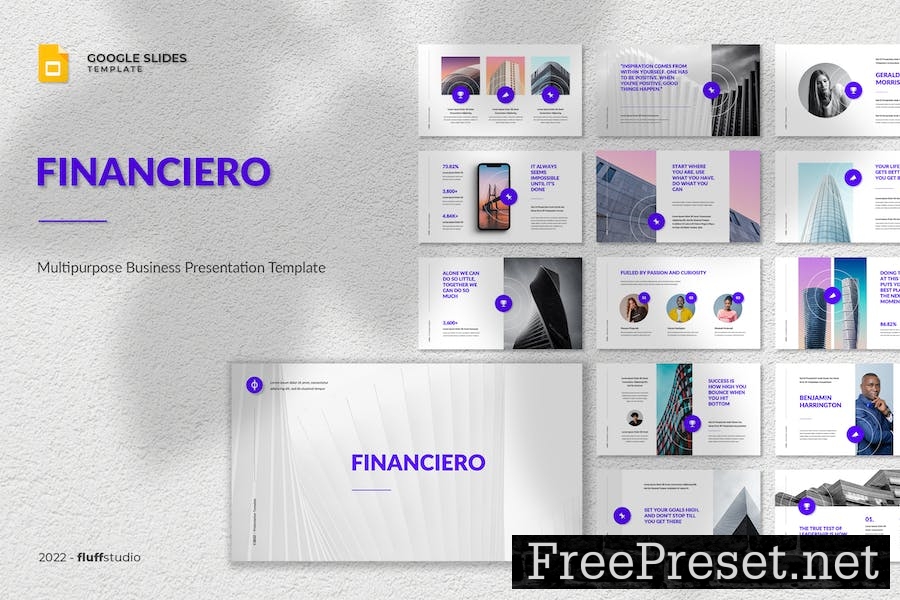 Financiero - Business Google Slides Template C2HW8KM