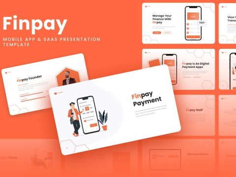 Finpay - Mobile App & SAAS Google Slides Template 7YWRX3R